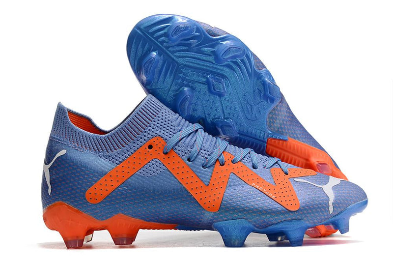 Chuteira Puma Future Ultimate Campo - Azul e Laranja